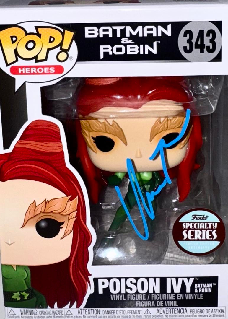 Uma Thurmam Signed Funko Pop #343 "Poison Ivy" Batman & Robin - Beckett COA